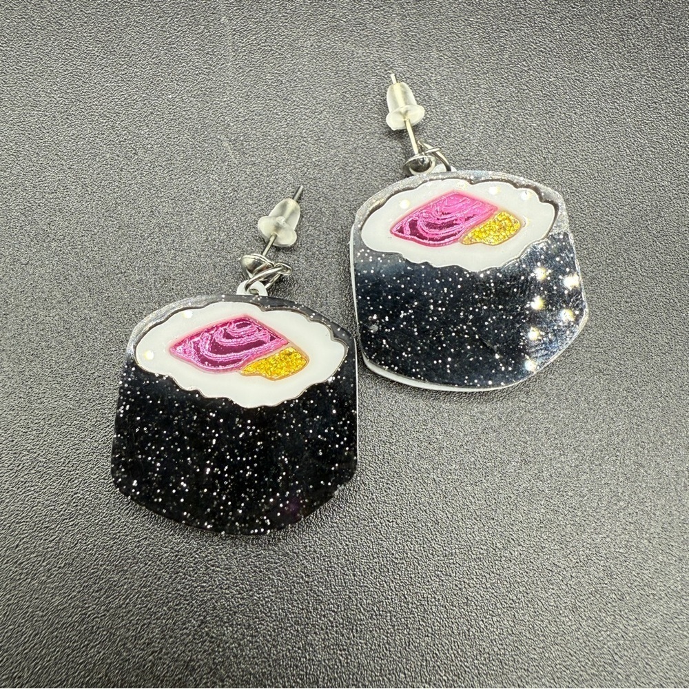 Glittery Sushi Earrings